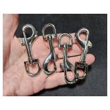 4 Metal Swivel Snap Hooks