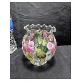 Hand Painted Glass Vase