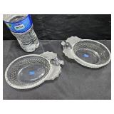 2 Crystal Candy Dishes