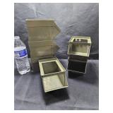 6 Metal Organizing Bins