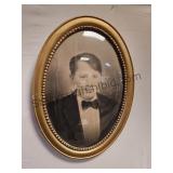 16x23 Bubble Glass Antique Frame & Picture