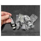 4 Wine Bottle Stoppers Blk & Wht