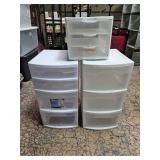 3 Storage Carts NEED CLEANED White