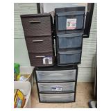 3 Storage Carts NEED CLEANED BLK