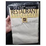 52x52 Square Tablecloth Off White