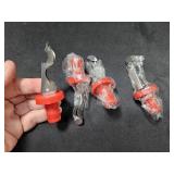 4 Wine Bottle Stoppers Red