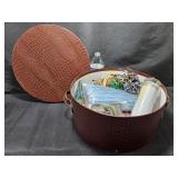 Hat Box Of Misc Craft