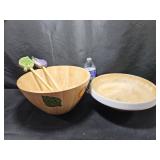 2 Wood Bowls