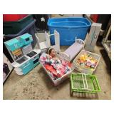 Doll And Accessories 2 Pink Crates SeePics