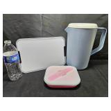 Plastic Snack Boxes & Pitcher