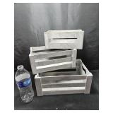 3 Pc Wood Crates