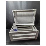 2 Pc Wood Crates
