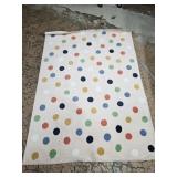 4 X 6 Area Rug New Pnk Colored Dots