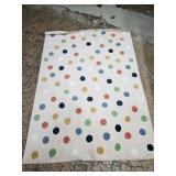 4 X 6 Area Rug New Pnk Colored Dots