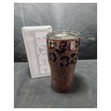 Local Crafter Tumbler Brown Print