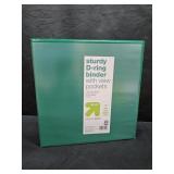 2 In D Ring Binder W/Pockets GRN