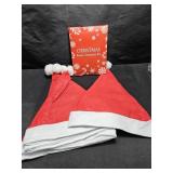 6 Santa Hats & Bead Ornament Kit
