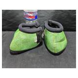 Green Glitter Equine Bell Boots Med