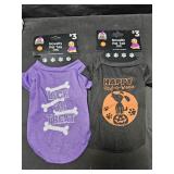 2 Dog / Cat Halloween Tees Small