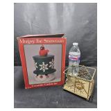 Cookie Jar (Repaired) & Candle Holder