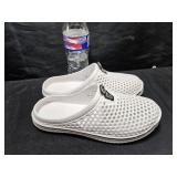 White & Blk Crocs SZ 8