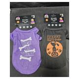 2 Dog / Cat Halloween Tees Small