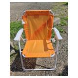 Orange Toddler Chair W/ Sun Umbrella New