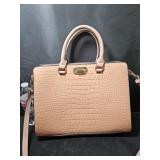Faux Croc Leather Pink Tone Purse