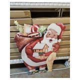 3 FT Self Standing Metal Santa