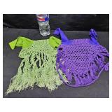 Horse Fly Veil Ear Bonnets Grn & Purp