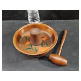 VTG Nut Bowl & Mallet Set
