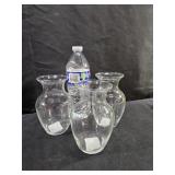 3 Glass Vases