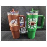 2 Travel Tumblers Scratched