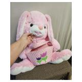 Large Pink Bunny With Basket