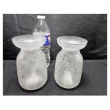 2 Glass Vases