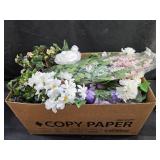 Box Of Misc Craft Flowers
