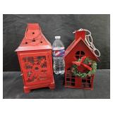 2 Red Candle Lanterns