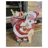 3 FT Free Standing Metal Santa Brn