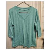 Ladies Top SZ LG Green