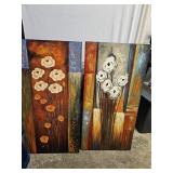 2 Floral Canvases