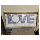 LOVE Shadow Box Wall Decor 37x18