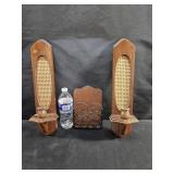 Wood Candle Holders & Letter Box