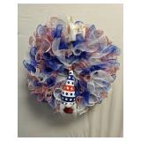 Patriotic Wreath 19 Inch