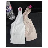 Wht & Pnk Sports Bras SZ Lg
