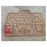 18x27 Door Mat Gingerbread House