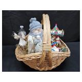 Big Basket Of Christmas Decor