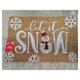 18x27 Door Mat Let It Snow