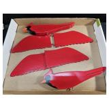 Wood Cardinal Chime Pieces