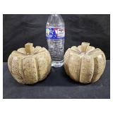 2 Polyresin Pumkins