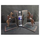 Metal Race Horse Book Ends